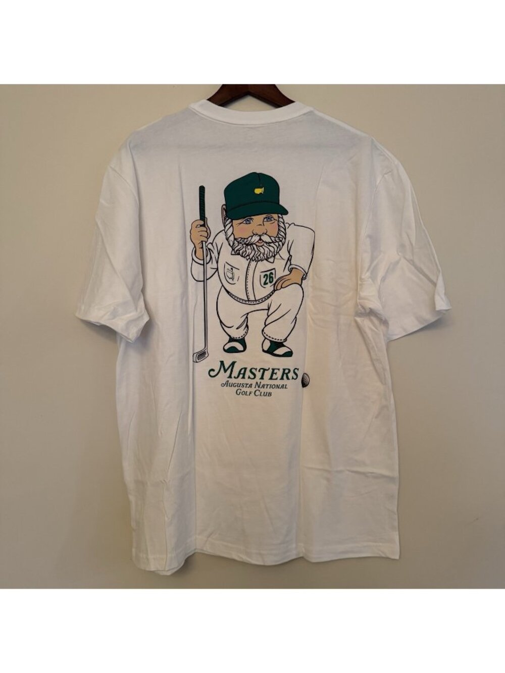 2026 Masters Tournament Gnome T-shirt  Augusta National Size L White Tee